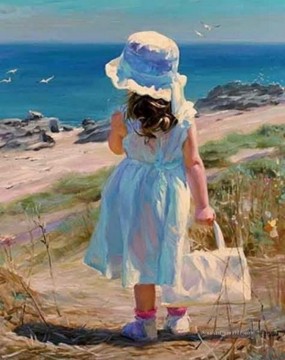 Kinder Werke - Reizendes kleines Mädchen 1 Impressionismus